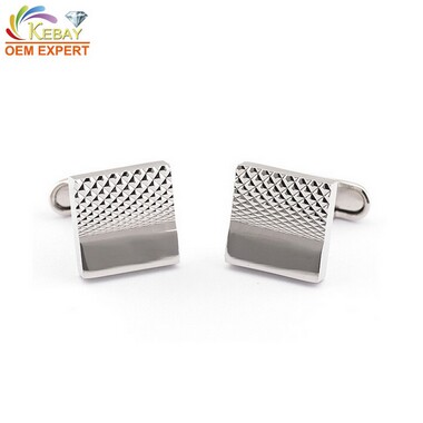  Custom blank silver colour metal cuff links 