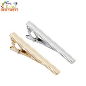  Fashion blank silver and gold brass tie clips 