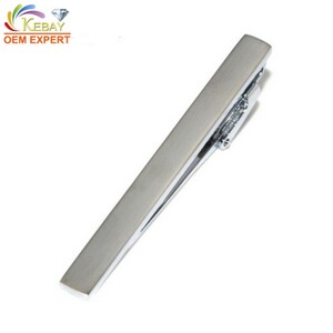  Blank brushed silver tie clip for mens accessories 