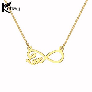  Gold simple style stainless steel womens jewelry pendant necklace 