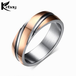  Rose gold women ring Stainless steel womens jewelry 