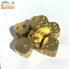  Custom made metal brass 6 sides dice  