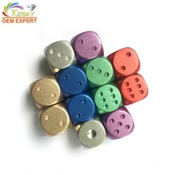  Colourful 6 sides metal dice wholesale 