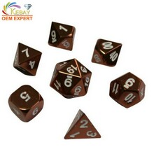  Fashion polyhedral dices metal material dice wholesale 